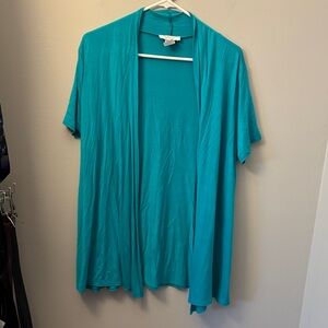 Lightweight Teal Open-Front Women’s Top cardigan